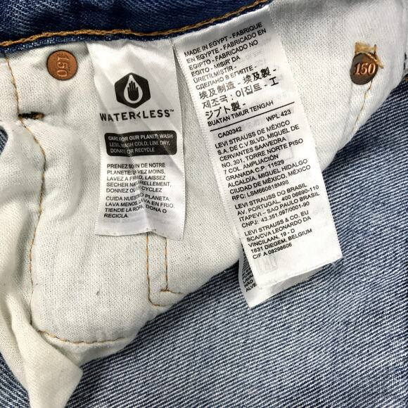 LEVI’S 501 150 Celeb Peace Denim Jean Men 30x30 Blue Straight Rare Classic Boho - Picture 13 of 13